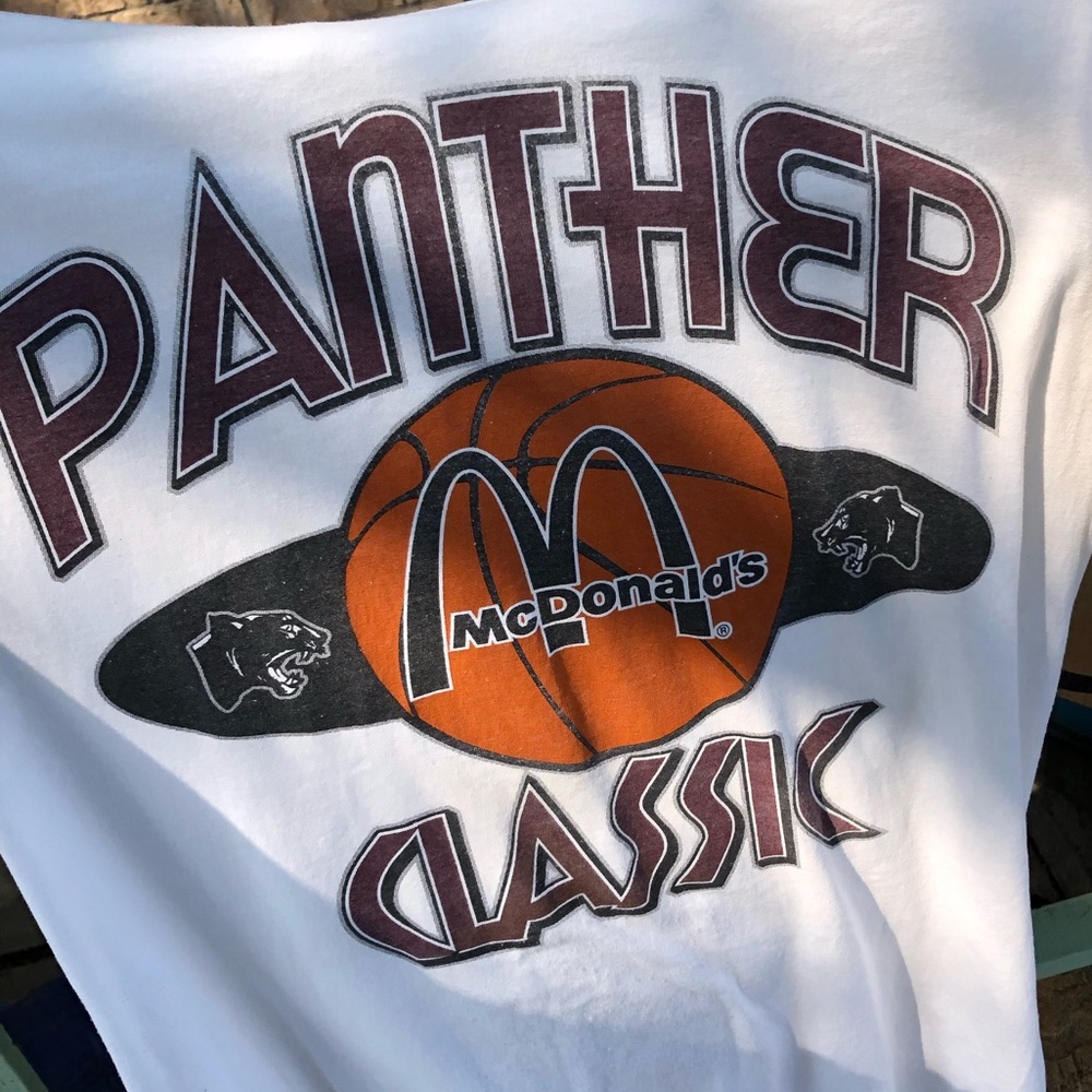 Vintage 1994 McDonalds Basketball Tshirt “Panther Classic” Travis Scott ref - Picture 5 of 5